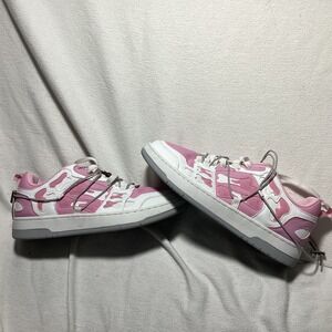 Watson Pink and White Chunky Skate Sneakers Low Top Streetwear Shoes